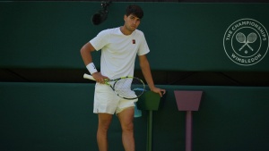 Alcaraz Conquers Nerves, Fognini in Five-Set Wimbledon Opener
OR
Wimbledon 2025: Alcaraz Admits to Nerves After Hard-Fought First Round Win
OR
Alcaraz Battles Wimbledon Nerves, Eyes Second Round Matchup with Tarvet