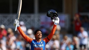 Mandhana's Century, Charani's Debut Heroics Power India to Crushing T20I Win Over England