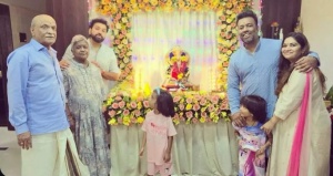 Rohit Sharma Celebrates Ganesh Chaturthi with Family in Heartwarming Mumbai Gathering: Exclusive Photos