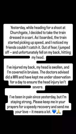 Karishma Sharma Hospitalized After Train Mishap in Mumbai: Actress Suffers Head Injury and Bruises in Jump