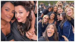 Aishwarya Rai Bachchan Shines at Paris Fashion Week, Snaps Selfies with Simone Ashley and Eva Longoria