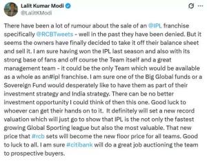 IPL Franchise RCB Reportedly Up for Sale: Former Commissioner Lalit Modi Claims Diageo Ready to Exit