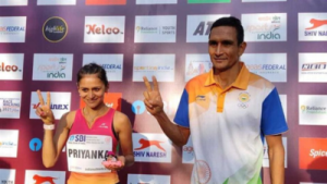 Indian Race Walkers Compete at World Athletics Championships: Sandeep Kumar and Priyanka Finish Mid-Pack in 35km Event