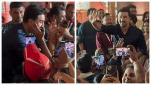 Ranbir Kapoor's Humble Gesture Wins Over Fans at Durga Puja Pandal with Ayan Mukerji