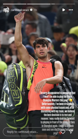Carlos Alcaraz Withdraws from Shanghai Masters Citing Physical Strain After Japan Open Victory