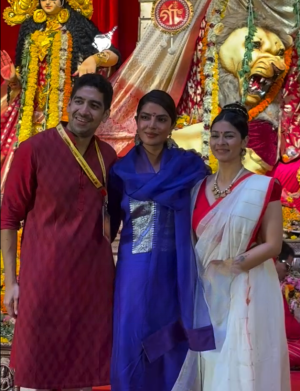 Priyanka Chopra Celebrates Durga Puja with Kajol and Rani Mukerji; Bollywood Stars Gather for Festive Occasion