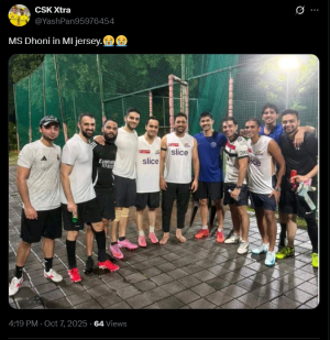 MS Dhoni Stuns Fans by Sporting Mumbai Indians Jersey: Is a CSK Exit on the Horizon?