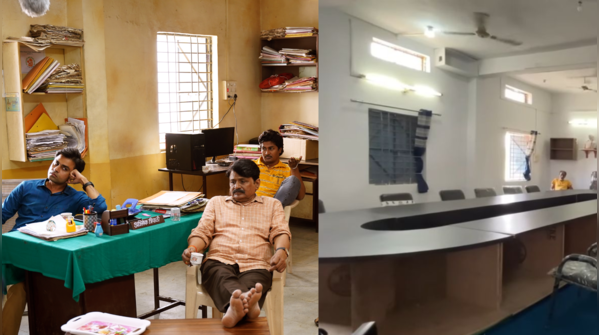 Behind the scenes: The actual Panchayat office has modern infrastructure.