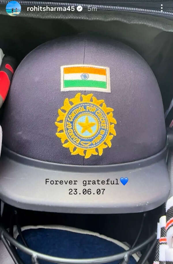 Rohit Sharma during a net practice session