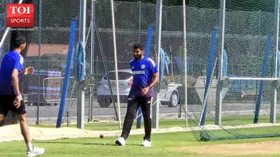 Jasprit Bumrah in focused practice at Edgbaston