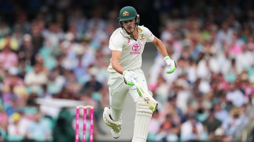 Sam Konstas at the crease