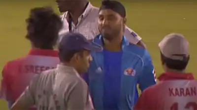 Unseen video: Harbhajan Singh nearly punched Sreesanth in IPL 2008 - WATCH