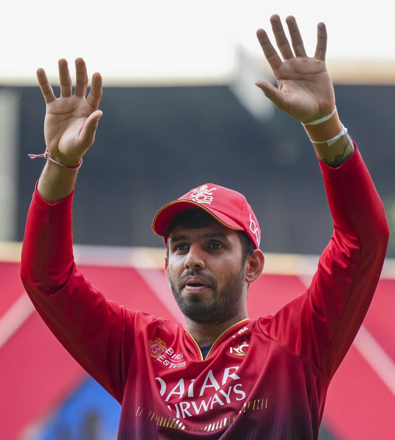 Bengaluru: Royal Challengers Bengaluru's Jitesh Sharma during a practice session...