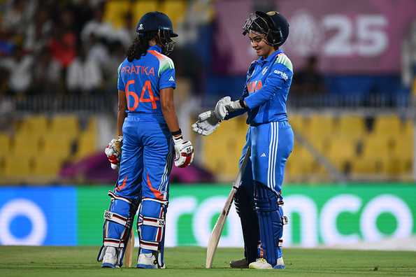 If Mandhana falls early, India's strike rate with Pratika Rawal and Harleen Deol in the middle drops to 4.31