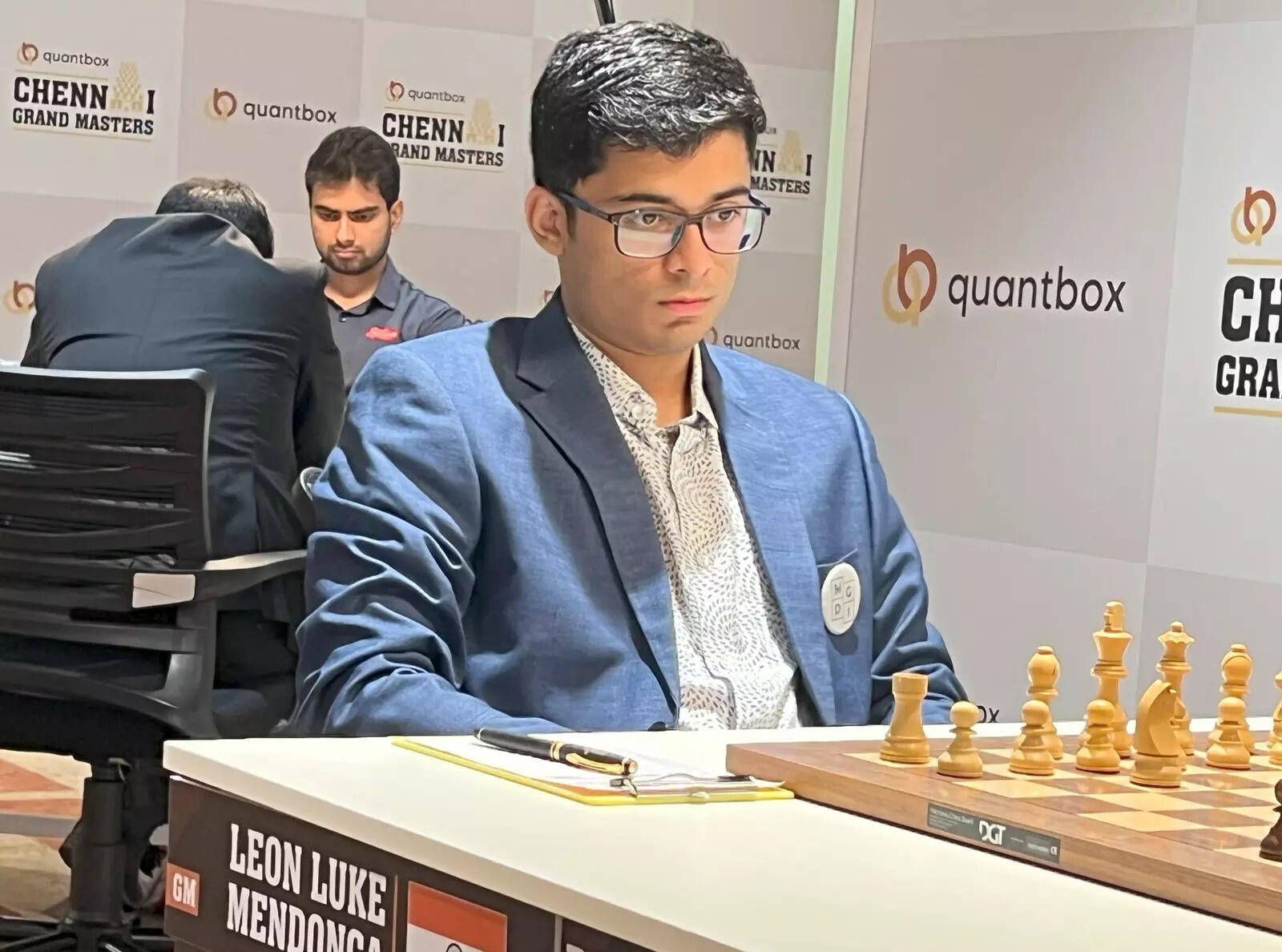 Leon Luke Mendonca during Challengers Round 8 of the Quantbox Chennai Grand Masters
